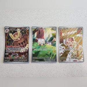 Pokemon Trading Cards - Brown, Green, White